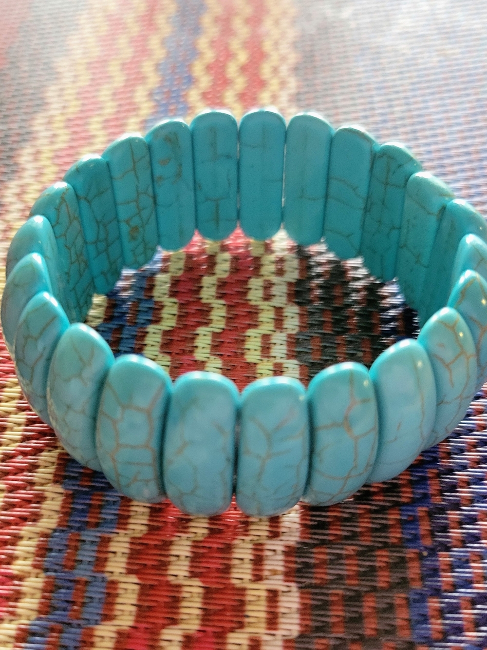 NWOT Turquoise Stone Stretch Bracelet